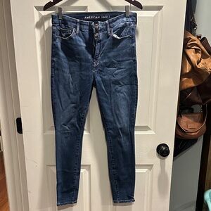American Eagle Outfitters Women's Dark Blue Skinny Jeans